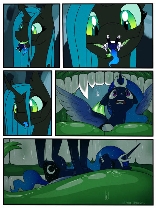  First 4 pages of my Chrysalis and Luna comic redraw! (The old one was my first comic ever) 