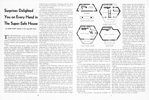 vintagehomeplans: United States, 1933: The Super-Safe Home of the Future A unique hexagonal house de