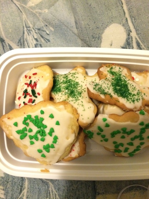 I was able to make cookies with daddy and his mom.  He let me take some home and even included a note that read:  “I hope these taste as sweet as you”  -Daddy