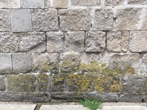 Exterior stone wall of Cajamarca Cathedral, Peru, Spanish Colonial, 1686