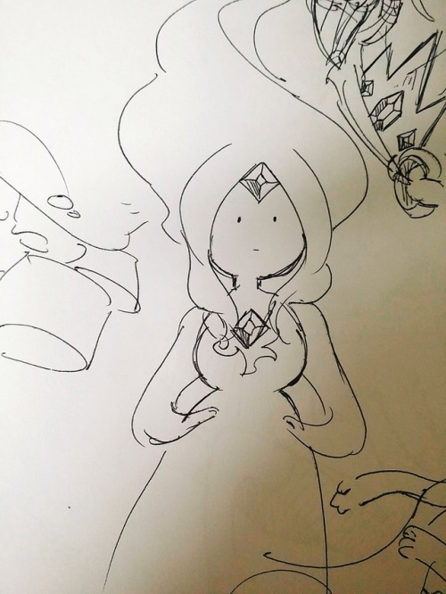 purpleorange:  Some adventure time doodles. Man I’ve watched the leaks of the new mini series and it was just….CN can’t you please let this human boy be happy????