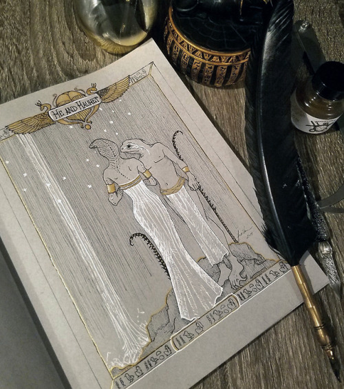 My 2nd Inktober drawing - following a theme of Egyptian mythology :)For yesterday, I did another pai