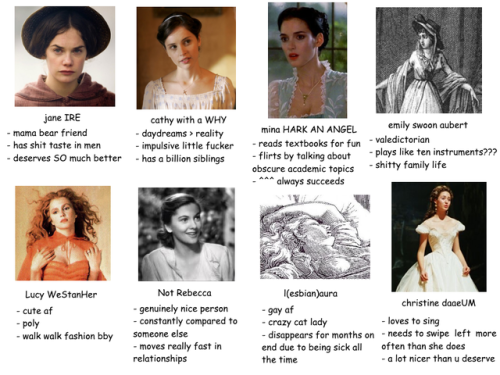 themoderngothicheroine:Tag Yourself: Gothic Heroines EditionI’m cathy with a WHY