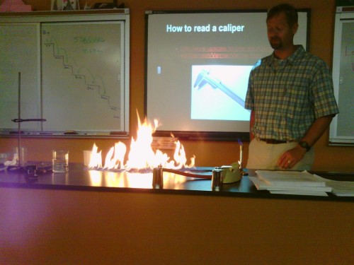 lyssalovescookies: flailmorpho: wastelandbabe: lowbutt: MY SCIENCE TEACHER CAUGHT THE TABLE ON FIRE 