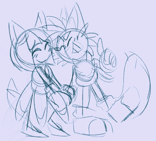 very rough doodle but i care them