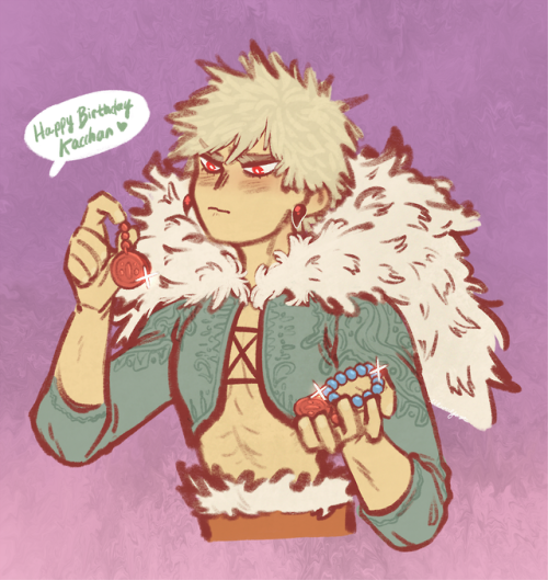 lilwulfart: i know its late but happy birthday bakugou youre the only bitch i respect nice