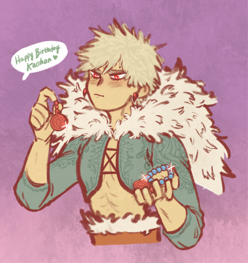 lilwulfart:  i know its late but happy birthday bakugou youre the only bitch i respect  nice
