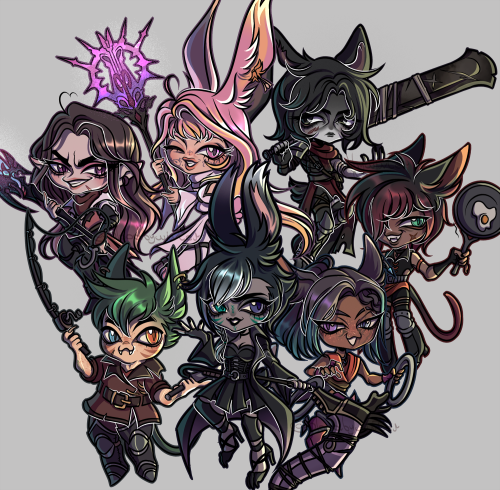 bloodbywinter:i wanted to draw my guild++this game would not be half as fun without these guys!! 