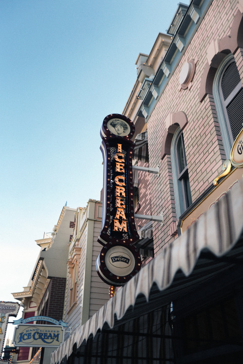Ice Cream on Main Street, Disneyland. 