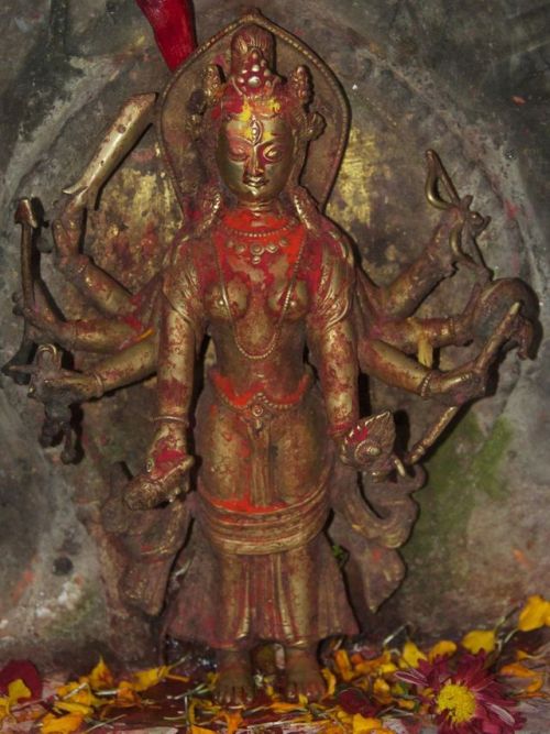 Durga at Kamaladi Ganesh temple, Nepal, photo by Rajunepal