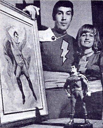 Artist Don Newton and his wife, as Captain Marvel and Mary Marvel, early cosplay, c. 1965. 