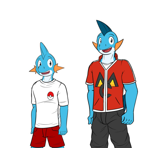 Pokemon Combat Academy - Time Skip AppearancesSince folks and myself wanted to see what the poke-boys would look as older poke-boys, I decided to draw that and see what would happen.  Younger on the left, older on the right.  No longer rookies, the