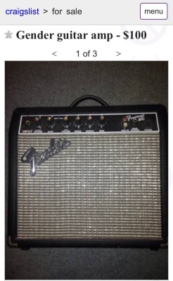 genderoftheday:  Today’s Gender of the Day is: Guitar Amp