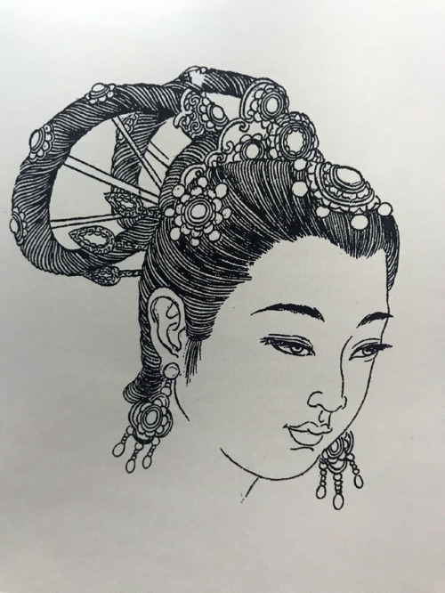 changan-moon:Hairstyles of dunhuang feitian 敦煌飞天 by 李愚