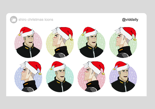 vlddaily: shiro christmas hat icons 8 icons transparent (save as png) 100x100 like/reblog if using m