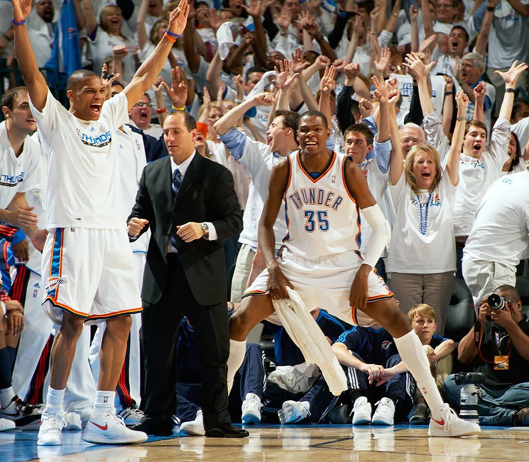 SI Photo Blog — Kevin Durant and Russell Westbrook of the Oklahoma...