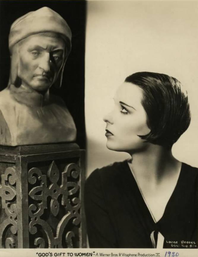 sddubs: Louise Brooks and a bust of Dante Alighieri for “God’s Gift to Women”