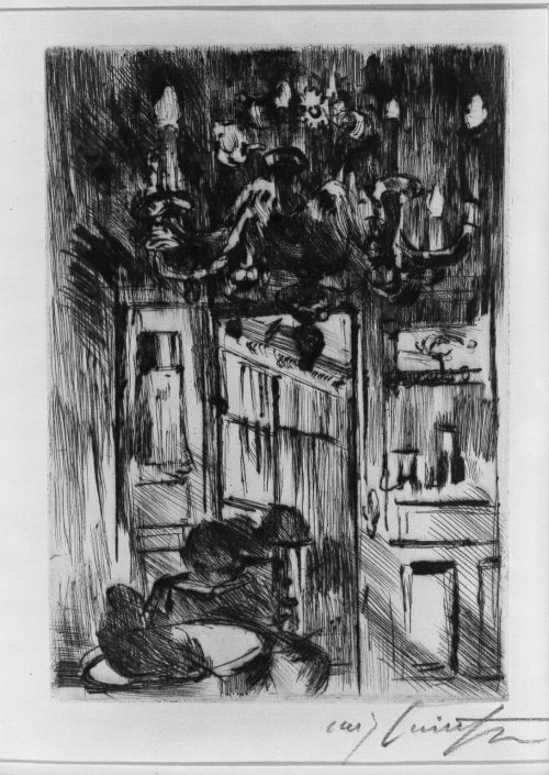 Under the Chandelier (Unter den Kronleuchter), Lovis Corinth, 1916, Brooklyn Museum: European ArtSiz