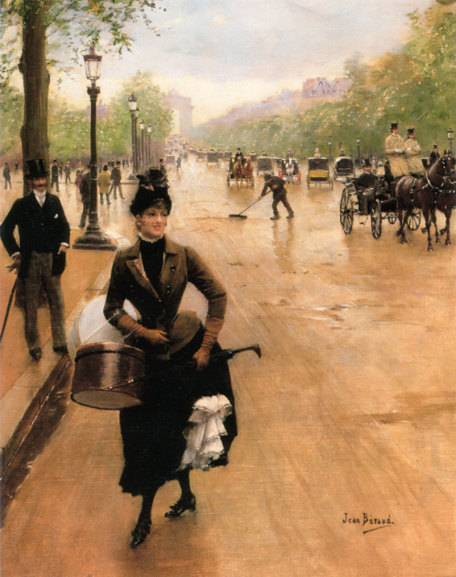 &ldquo;La modiste sur les Champs Elysees&rdquo; by  Jean Béraud, 1880s