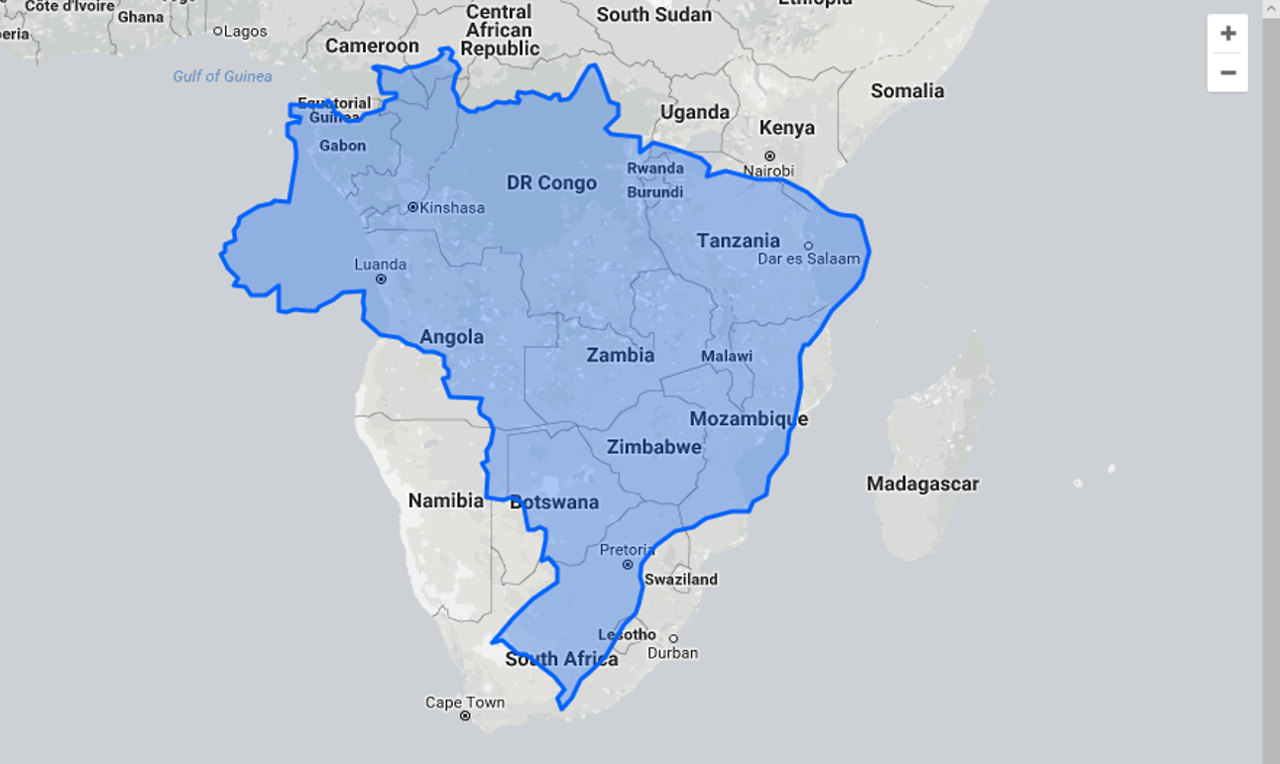 Brazil And Africa At The Same Maps On The Web