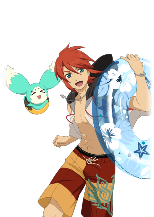 tales-of-asteria-rips: Luke’s 5☆ and 6☆ images from the Swimsuit Gacha (June 30, 2017 to July 17, 20