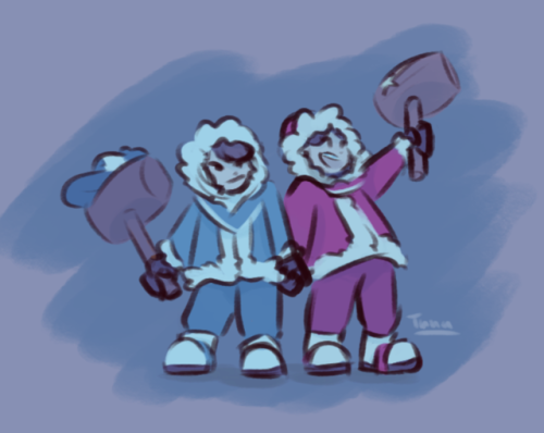 tunatoasted:Ice Climbers but its Dipper and Mabel,