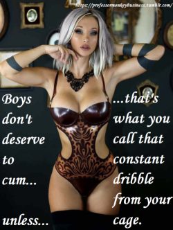 Femdom Chastity Captions, Cum Denial