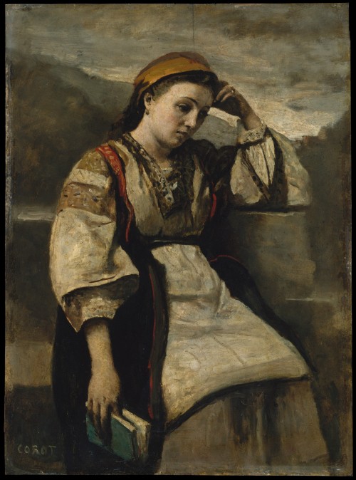 Reverie. Camille Corot  (French, 1796–1875). Oil on wood. The Metropolitan Museum of Art.The models 