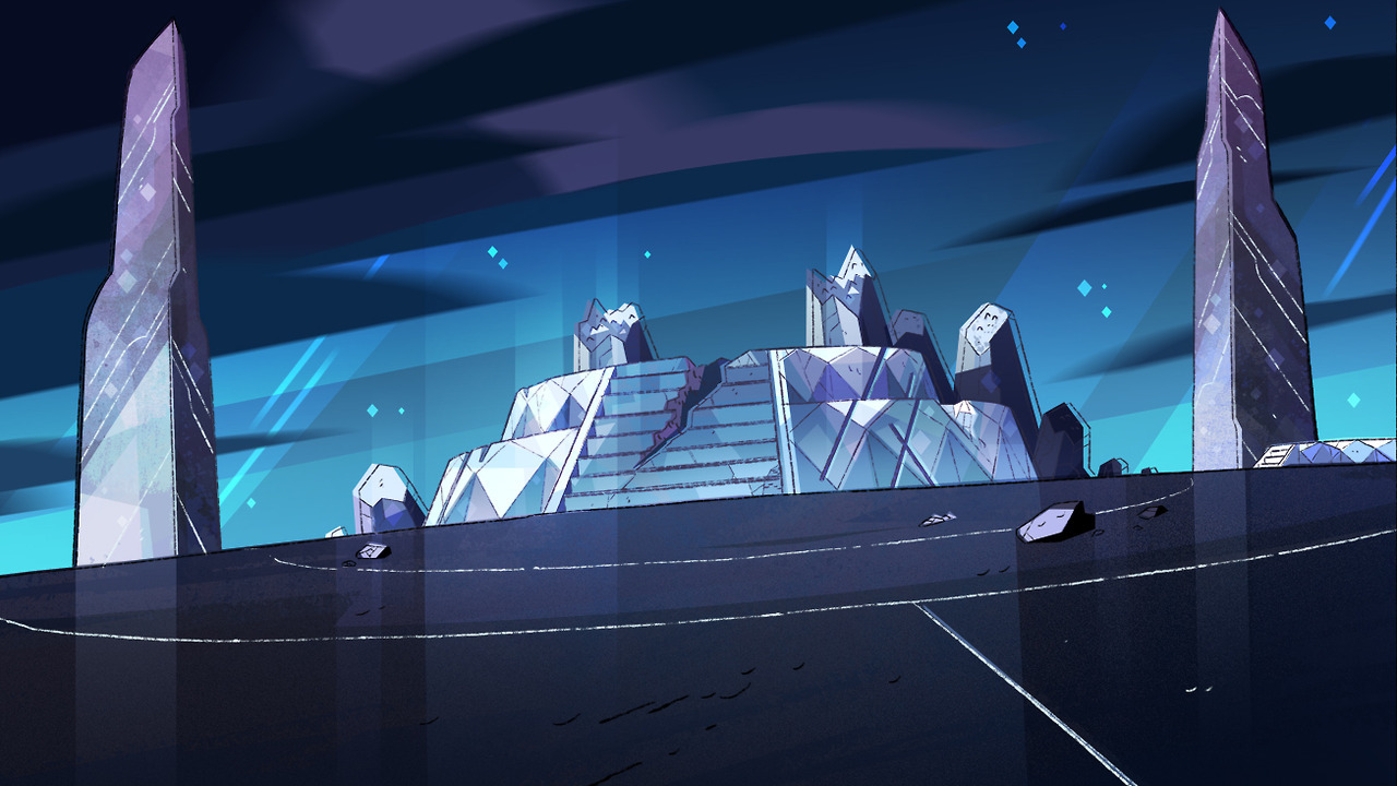 A selection of Backgrounds from the Steven Universe episode: Space Race Art Direction: Elle