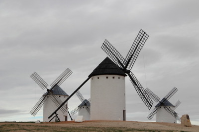 We rijden over landelijke wegen door het nog kale landschap (april) van Castilië y Leon. De grond is omgeploegd en kaal. Van tijd tot tijd maken de wolken plaats voor de zon. We rijden de route de Don Quichote. Langs de route zien we regelmatig de...