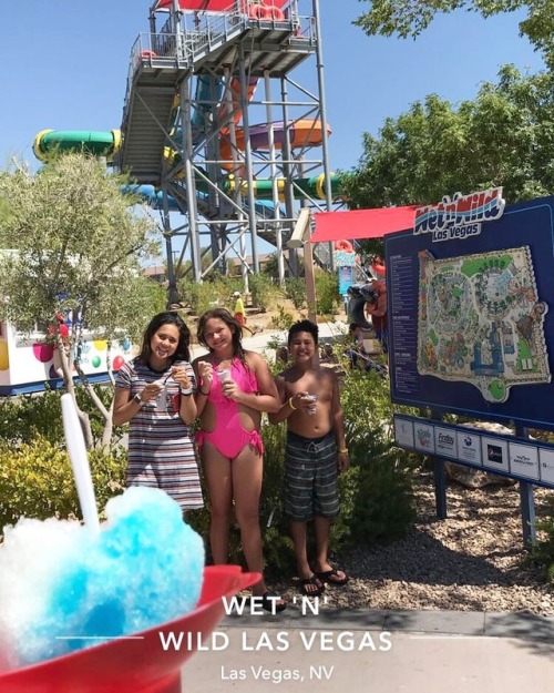 Summer adventures ☀️ Tryna keep cool. Only 108° in Vegas ‍♀️ Kids are papa’a! Legend got so dark he 