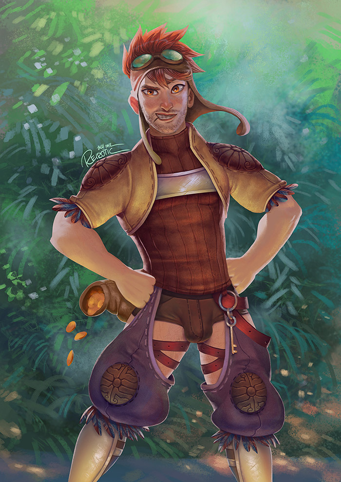 reirotic:  First painting of the month, featuring thief from Ragnarok Online! Oh