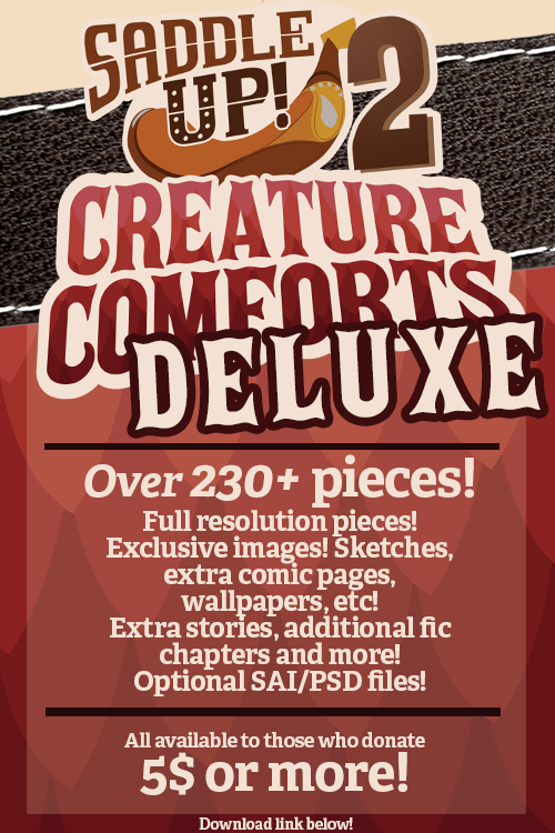 SADDLE UP 2: CREATURE COMFORTS is now available!  Go to the Saddle Up website  for