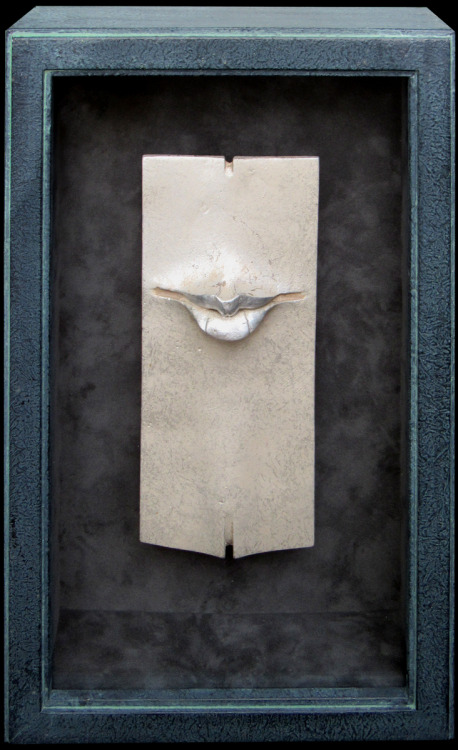 MECCANIKA TRANSFORMED: ALUMINATION - cast & carved plaster, aluminum leaf, gray faux suede shado