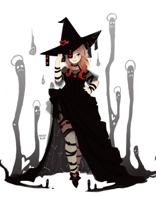 missusruin:  witchsona commission for forsaken-spirits & oceanpaladinconstellations/hearts/spirit witchdeer/stars/ocean witch