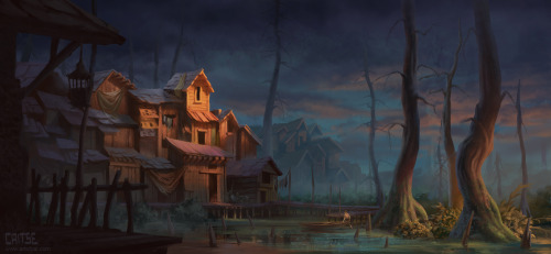 The WarrensThe Night Angel Trilogy by Brent WeeksA view of the Warrens built over swamp area.&n