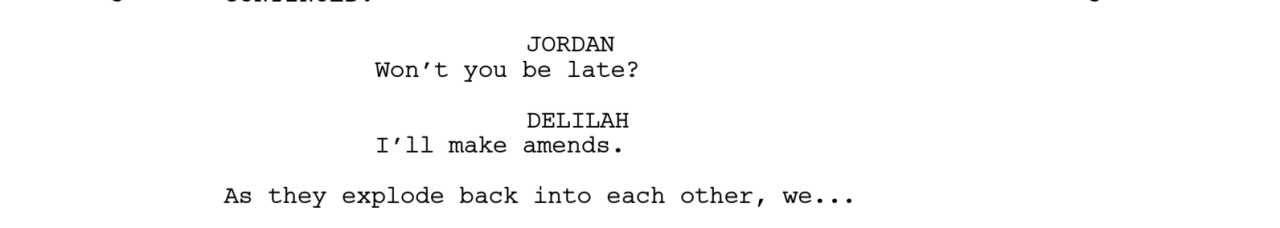 Well, I hope everyone’s had a chance to recover from last night’s episode, directed by Tim Scanlan and written by Charmaine DeGraté. First up, the sweet morning scene between Jordan and Delilah. We had to trim this scene down a bit for time but