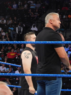 kaitlynwwefan: Kevin and Shane at the beginning of SmackDown tonight