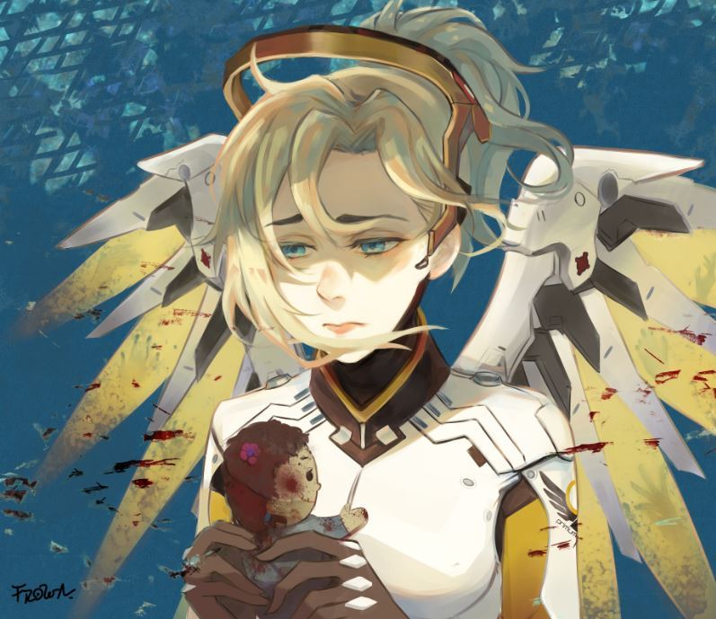 borealisowl:   Widowmaker, Mercy, D.Va   ,Pharah, ANA,  Genji Shimada    / Frown:
