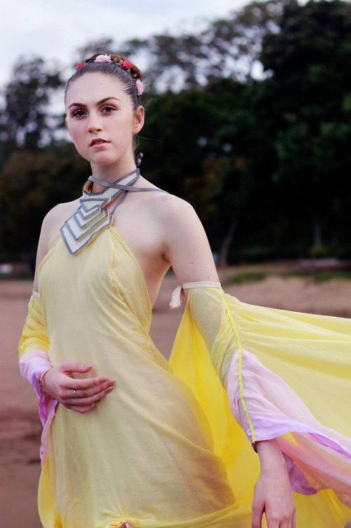 photographybb:Pictures of my sister in my Padme Amidalla Naboo lake dress cosplay 