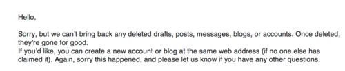 Apparently hacking isn't an issue tumblr wants to deal with.