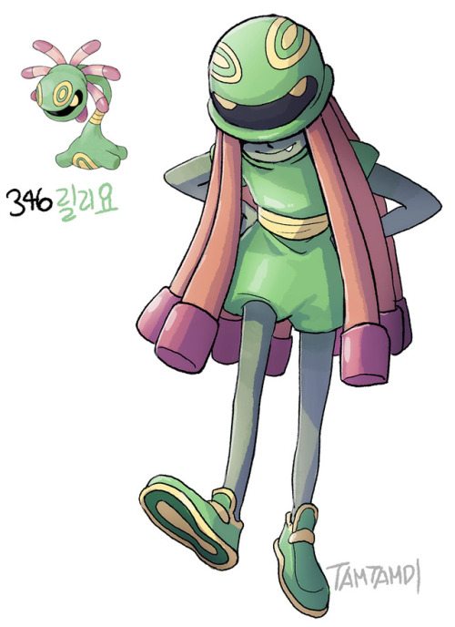 tamtamdi:    Pokemon Gijinka   345.  Lileep   346.  Cradily   