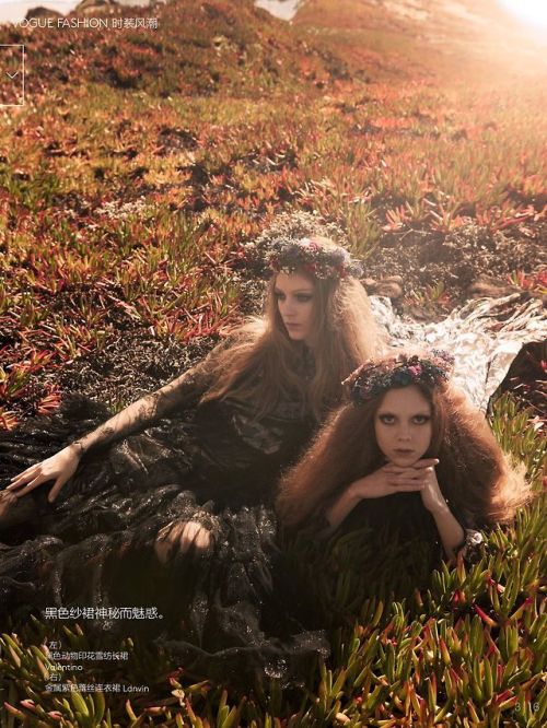 Smells Like Teen Spirit: Kati Nescher and Natalie Westling by Mikael Jansson for Vogue China July 20