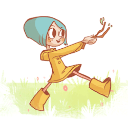 zakeno:  While coloring others’ films, I realized my animation style has been really rough, so I thought I’d try animating a little cleaner! I definitely need more practice, but this lil’ Coraline was a fun way to start my day. 