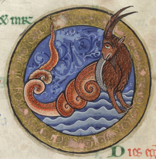 The Hunterian Psalter: Calendar. Zodiac Sign of Capricorn. by University of Glasgow Library on Flick