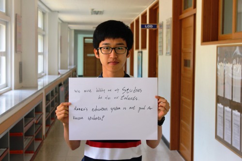 koreanstudentsspeak:We must develop not only studies but also our talents. Korea’s education system 