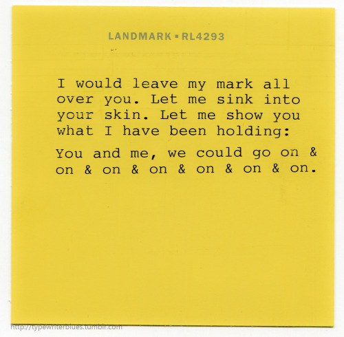 typewriterblues: Landmark Eric’s back