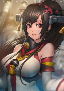 art-of-cg-girls:  Kantai collection Yamato Fanart! by NeoArtCorE