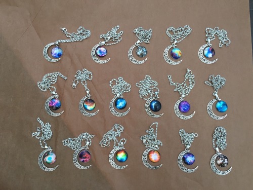 ameliastardust:  GALAXY MOON NECKLACES NOW adult photos