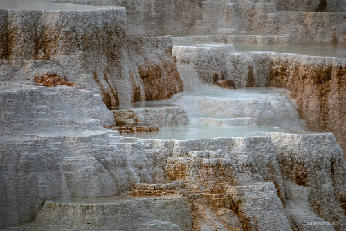 A series of peaceful pools and terraces, Mammoth Hot Springs, Yellowstone National Park: © rive
